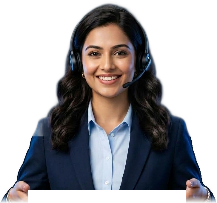 Professional Telecalling Executive Presenting CRM
