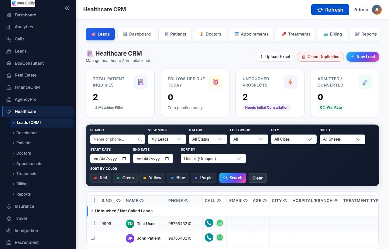 Healthcare & Patient Consultation CRM